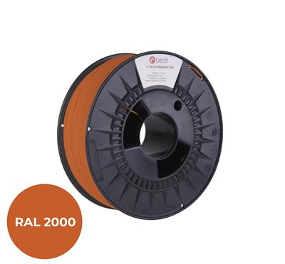 Tlačová struna (filament) C-TECH PREMIUM LINE, PETG, žltooranžová, RAL2000, 1, 75mm, 1kg