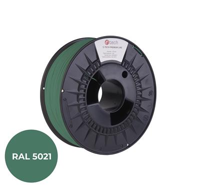 Tlačová struna (filament) C-TECH PREMIUM LINE, PLA, vodná modrá, RAL5021, 1, 75mm, 1kg