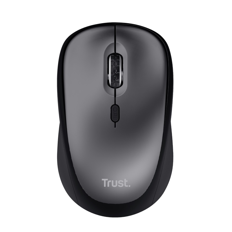 TRUST YVI+/ Kancelárska/ Optická/ Pre pravákov/ 1 600 DPI/ Bezdrôtová USB/ Čierna