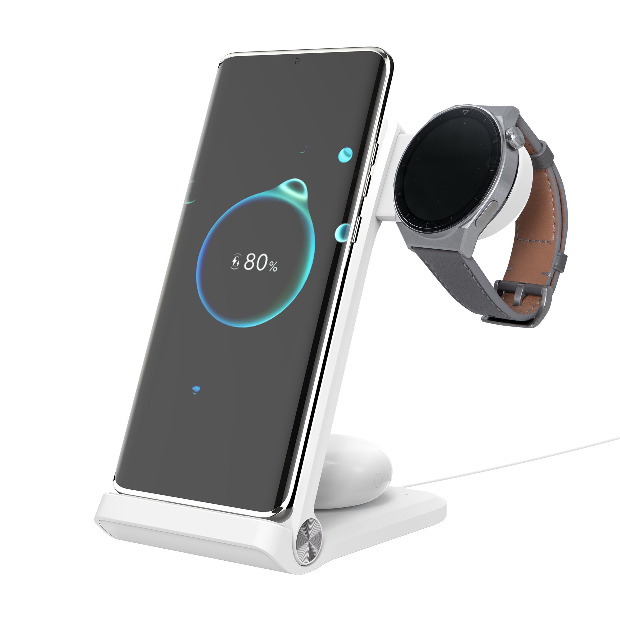 Nillkin PowerTrio 3v1 Bezdrôtová Nabíjačka pre Samsung Watch White 
