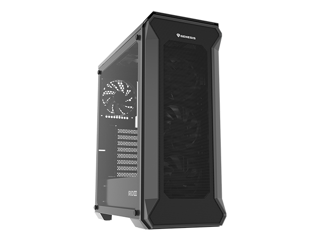 Počítačová skriňa Genesis IRID 505F/ Midi Tower/ Transpar./ Čierna