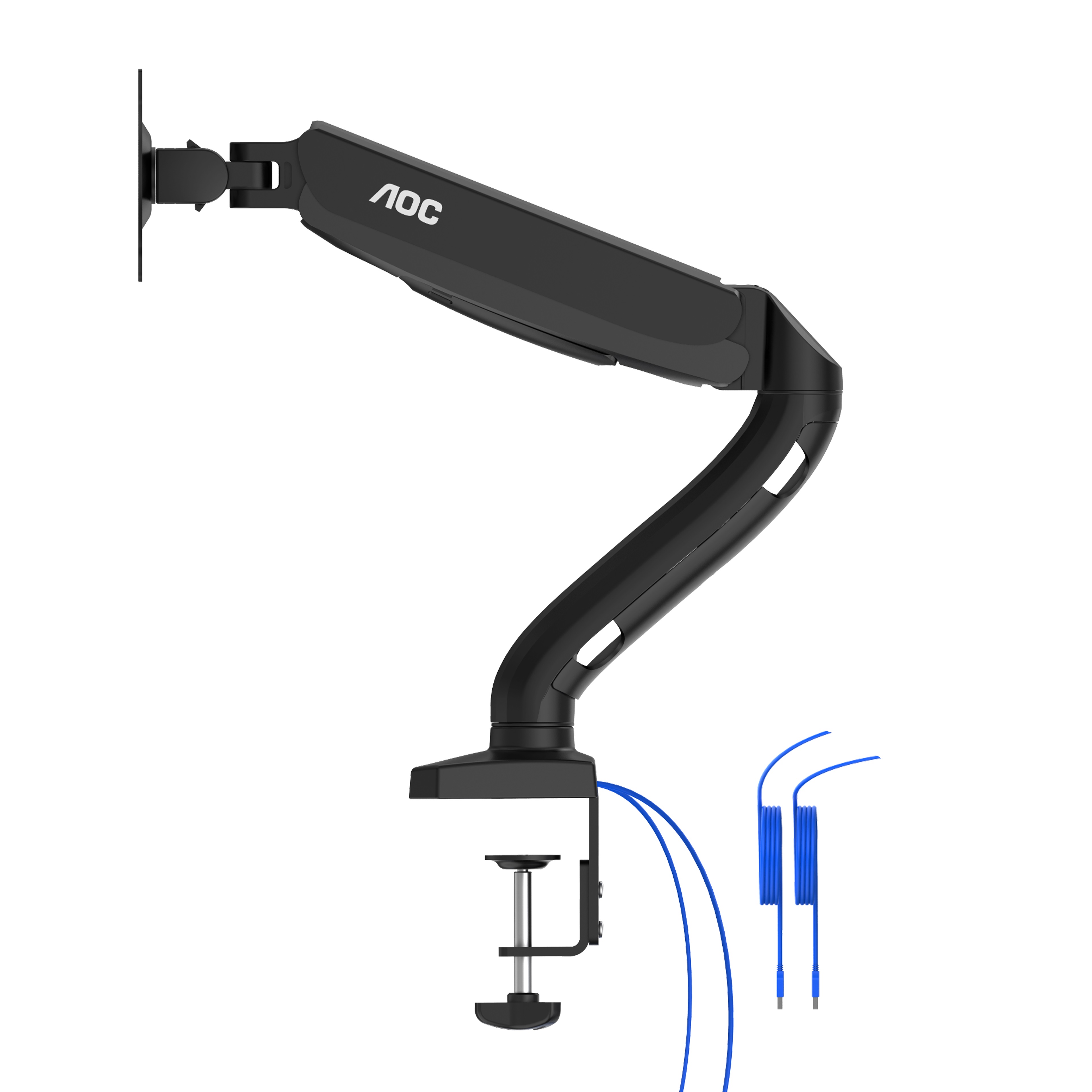 AOC - Single Monitor Arm with USB Hub 