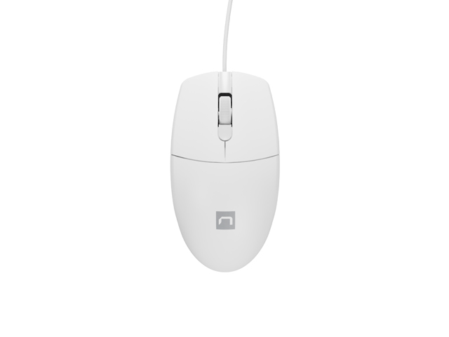 Natec optická myš RUFF 2/ 1 000 DPI/ Kancelárska/ Optická/ 1 000 DPI/ Drôtová USB/ Biela