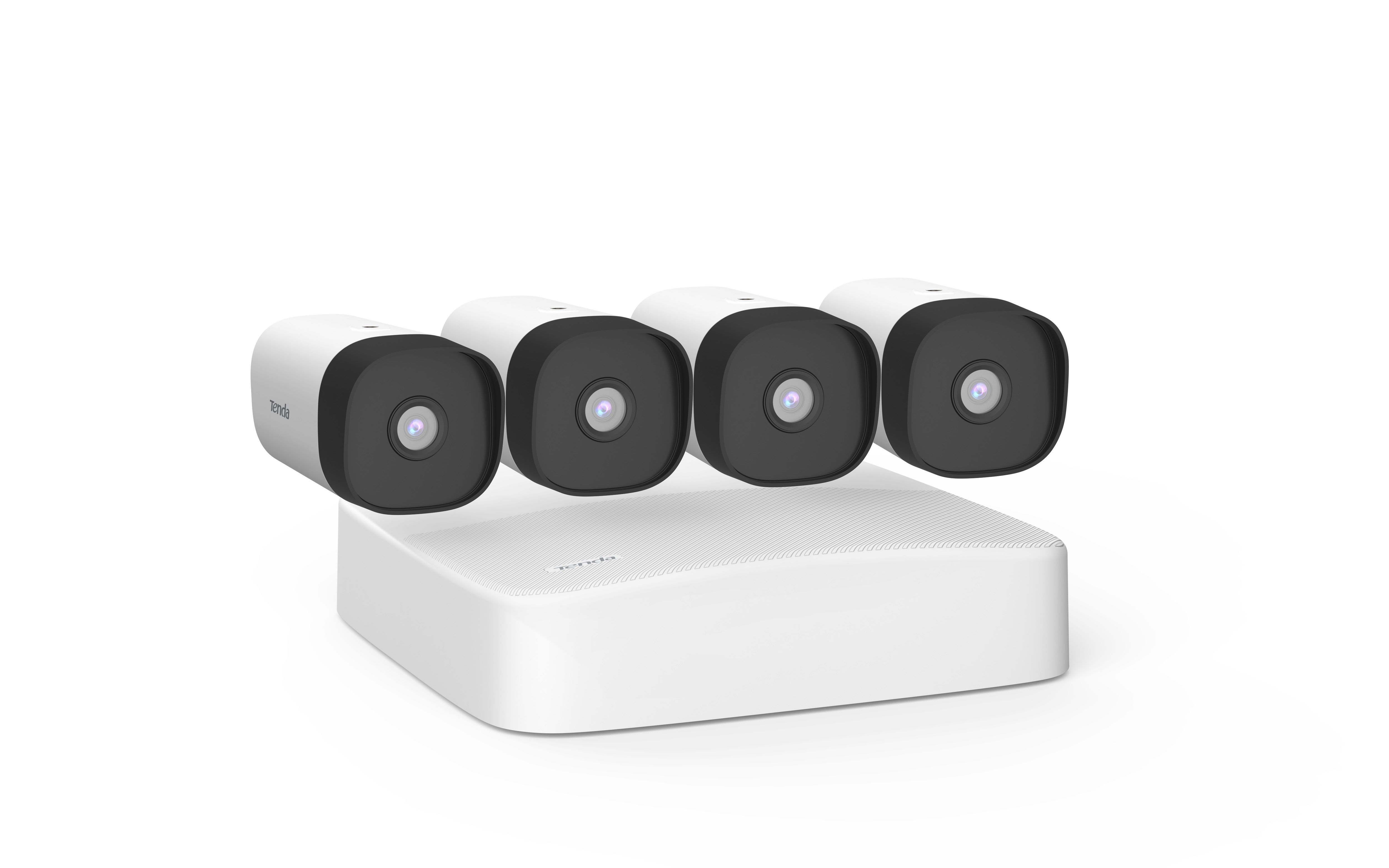 Tenda K4P-4TR - PoE kamerový set 4Mpx, 4CH NVR + 4x IP kamera 4Mpx, IP67, zvuk, web. rozhranie, CZ app 