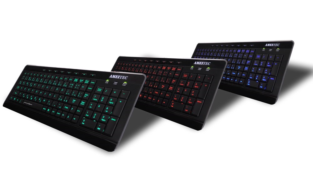 AMEI AM-K3001B/ Drôtová USB/ CZ layout/ Čierna