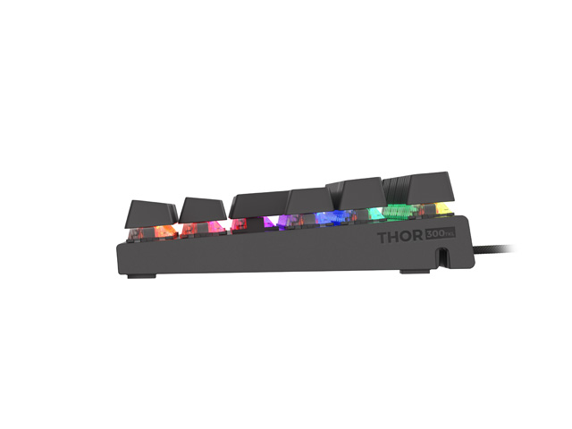 Genesis herná mechanická klávesnica THOR 303/ TKL/ RGB/ Outemu Red/ Drôtová USB/ CZ- SK layout/ Čierna 