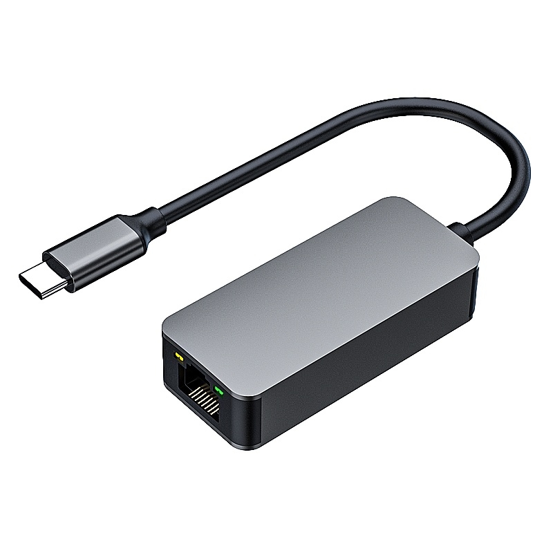 PremiumCord adaptér USB-C -> LAN RJ45 ETHERNET 2, 5 G/ 1000 MBIT Aluminium