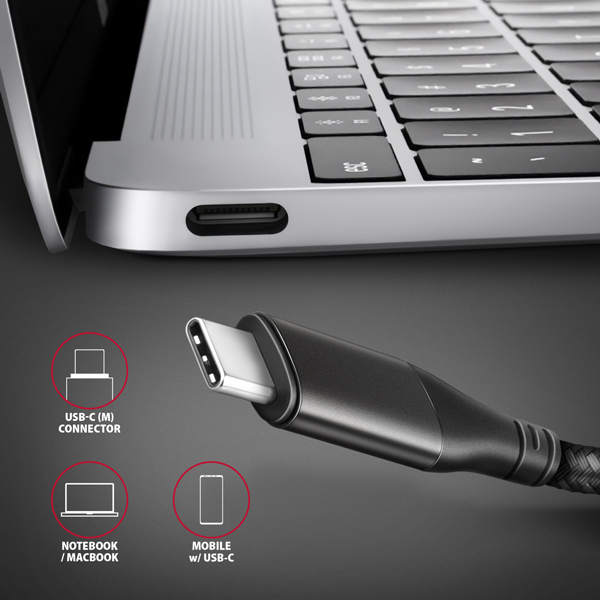 AXAGON RVC-HI2MC, USB-C -> HDMI 2.0a redukcia / kábel 1.8m, 4K/ 60Hz HDR10 