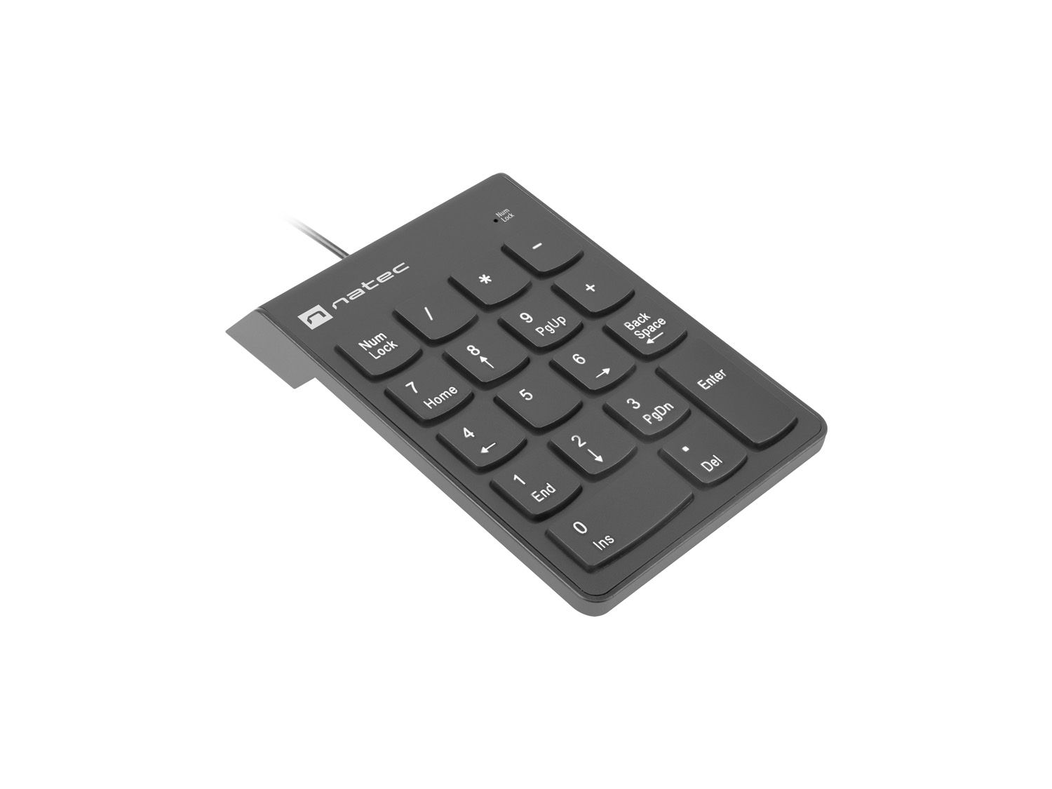 Numerická klávesnica Natec GOBY 2/ Drôtová USB/ Čierna 