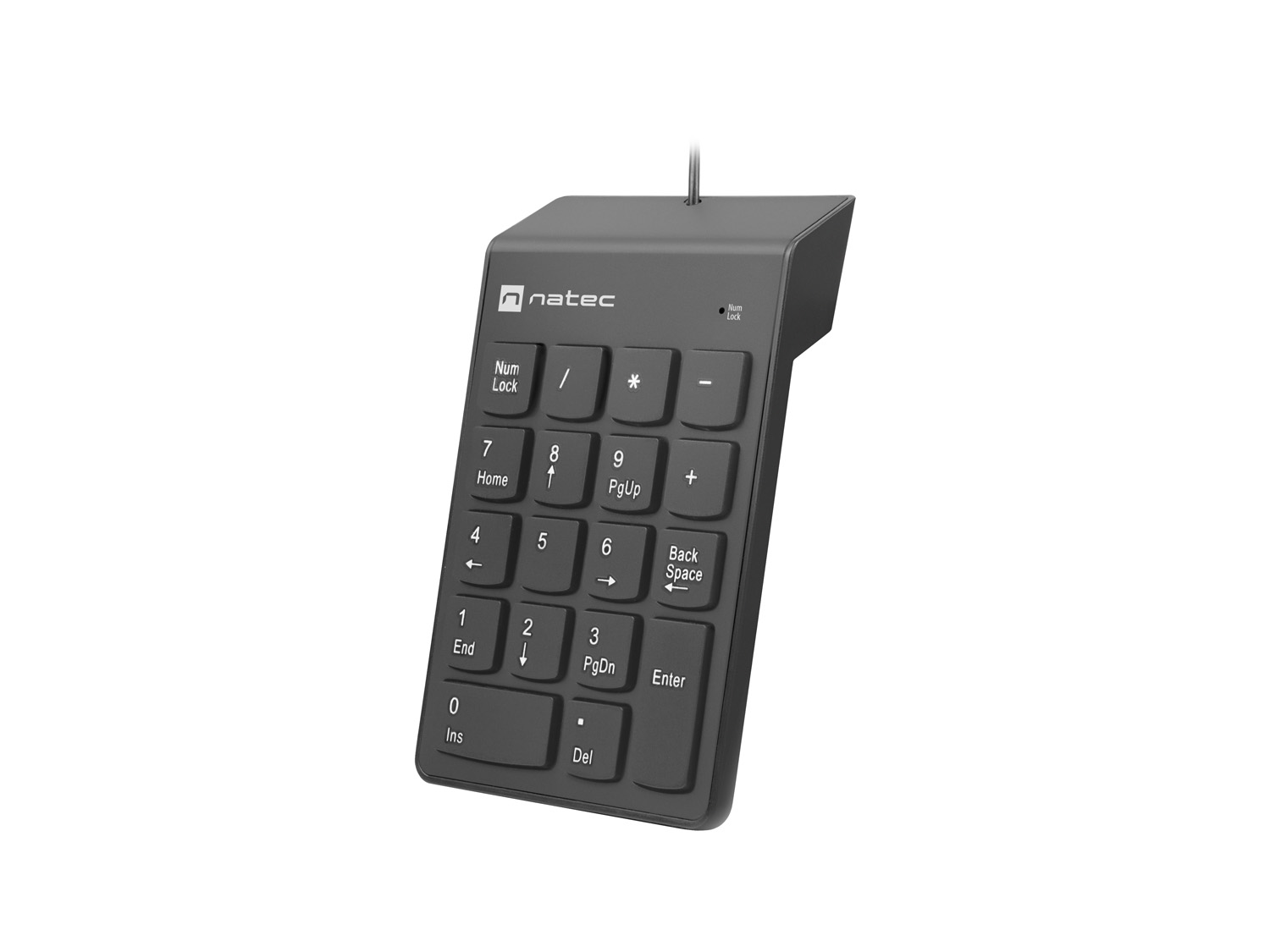 Numerická klávesnica Natec GOBY 2/ Drôtová USB/ Čierna 