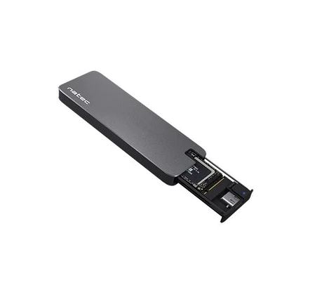 Externý box pre SSD Natec RHINO M.2 NVME USB-C 3.1 GEN 2, hliníkový 