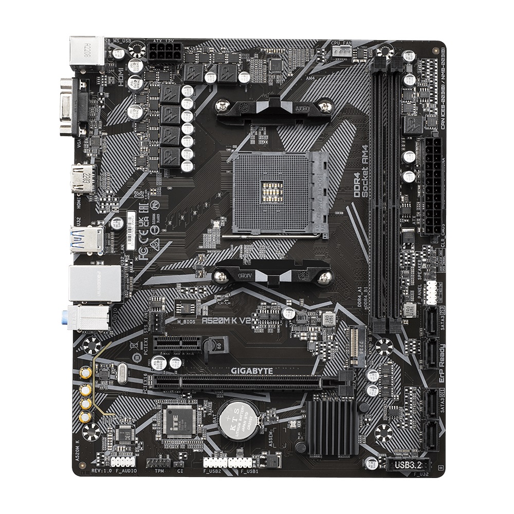 GIGABYTE A520M K V2/ AM4/ mATX 
