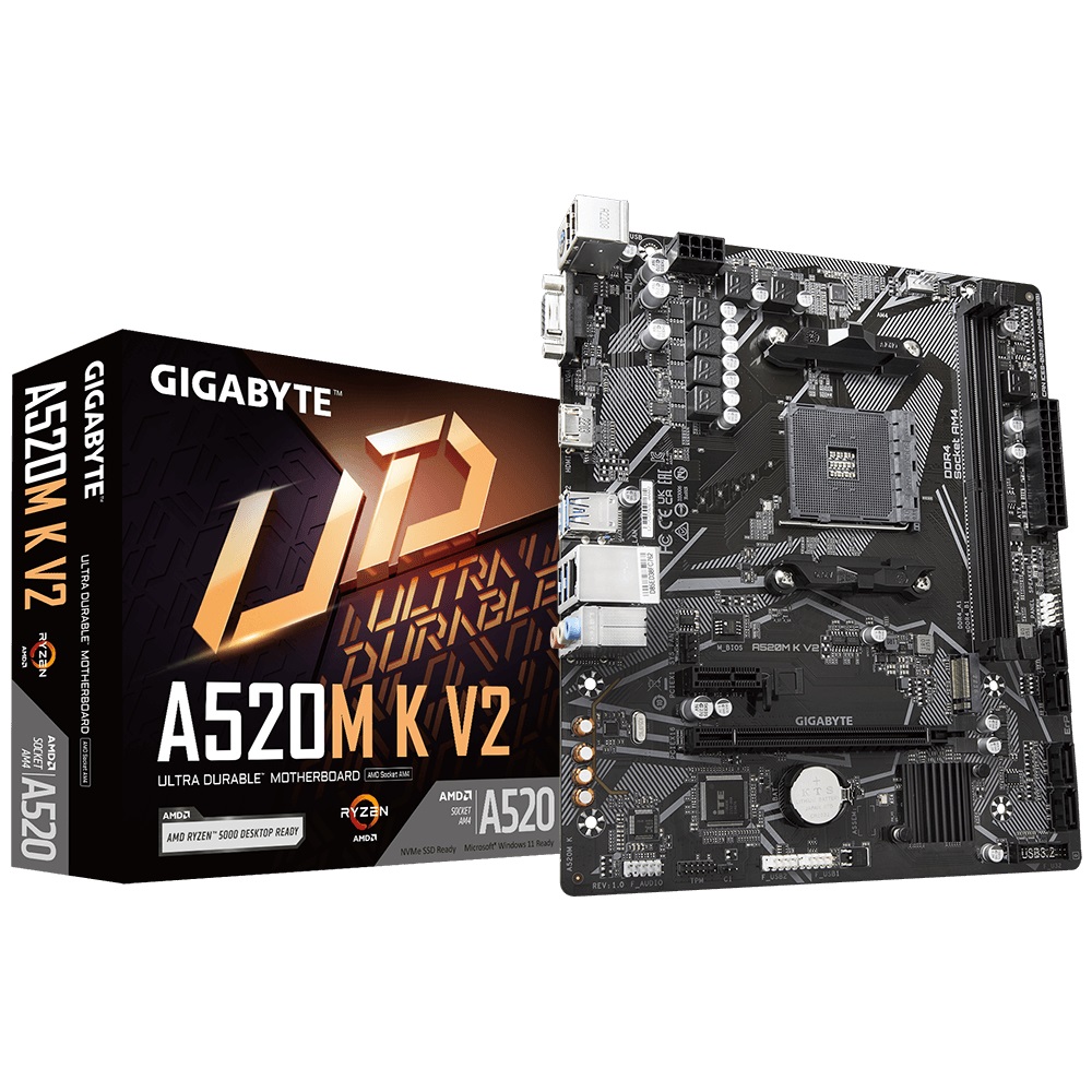 GIGABYTE A520M K V2/ AM4/ mATX 