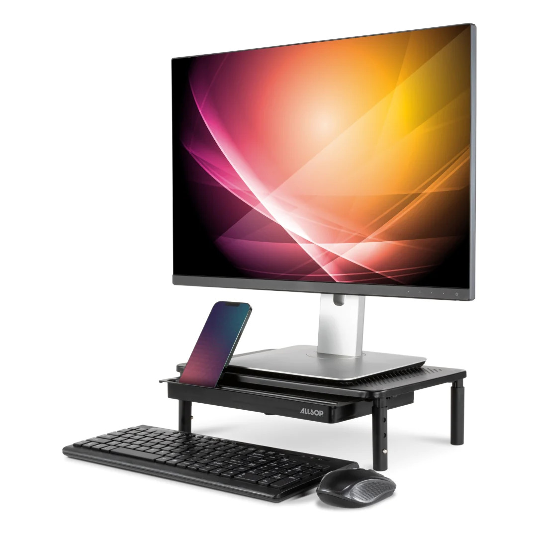 Allsop trojúrovňový nastaviteľný stojan na monitor 