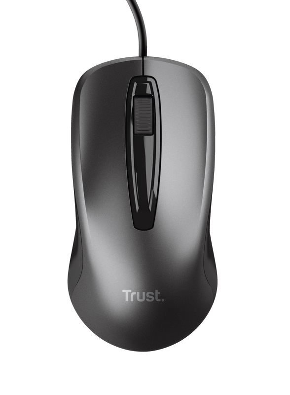 TRUST BASICS/ Kancelárska/ Optická/ 1 200 DPI/ Drôtová USB/ Čierna