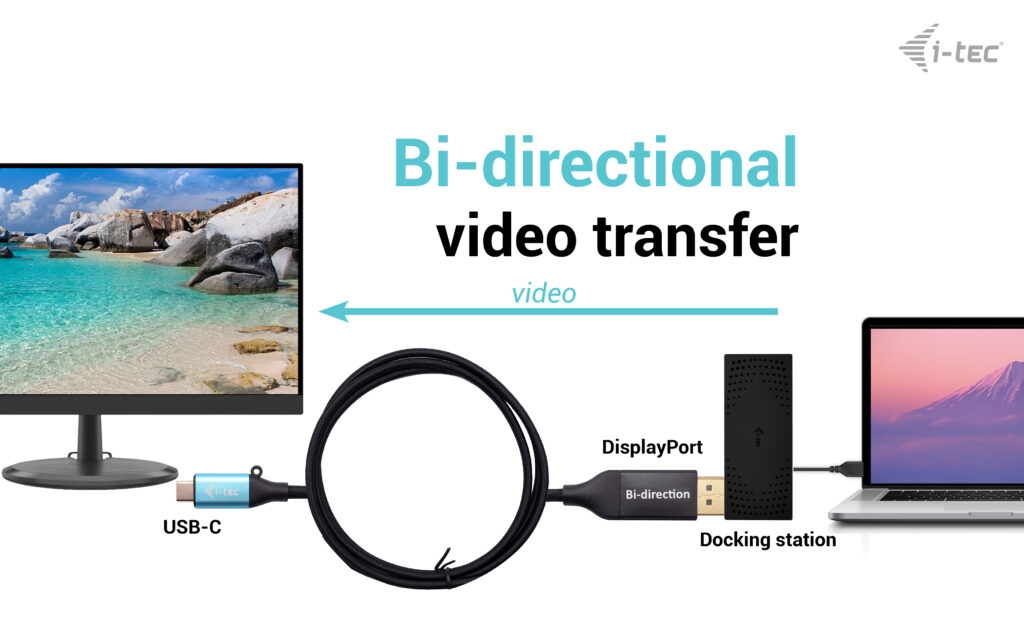 i-tec USB-C DisplayPort Bi-Directional Cable Adapter 8K/ 30Hz 150cm 