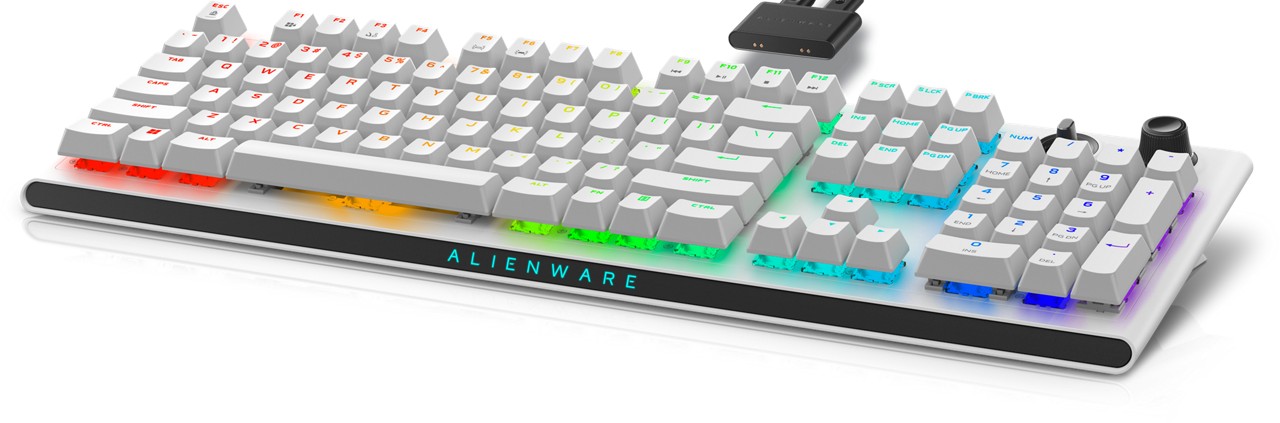 Dell Alienware AW920K/ Bezdrôtová USB + Bluetooth/ Biela 