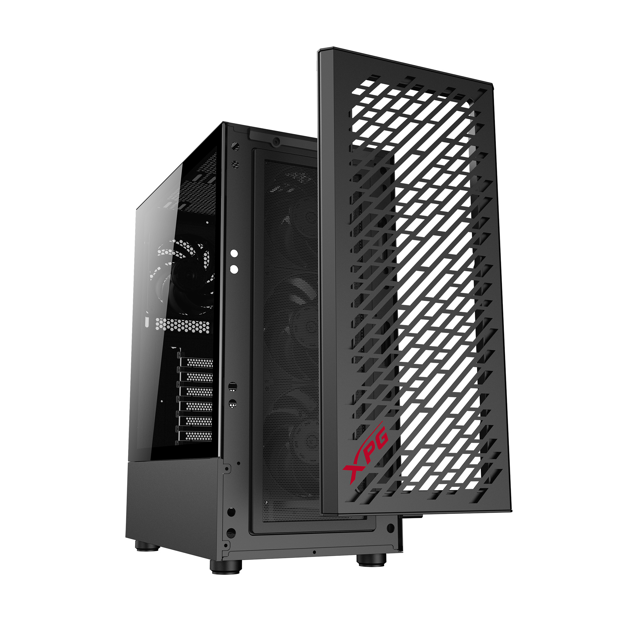 Adata XPG VALOR AIR/ Midi Tower/ Transpar./ Čierna 