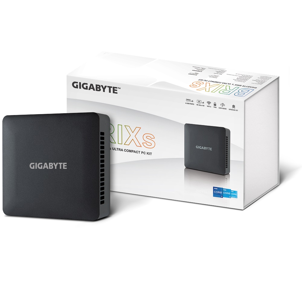 Gigabyte Brix/ GB-BRi5H-1335/ Tiny/ i5-1335U/ bez RAM/ Iris Xe/ bez OS/ 3R 