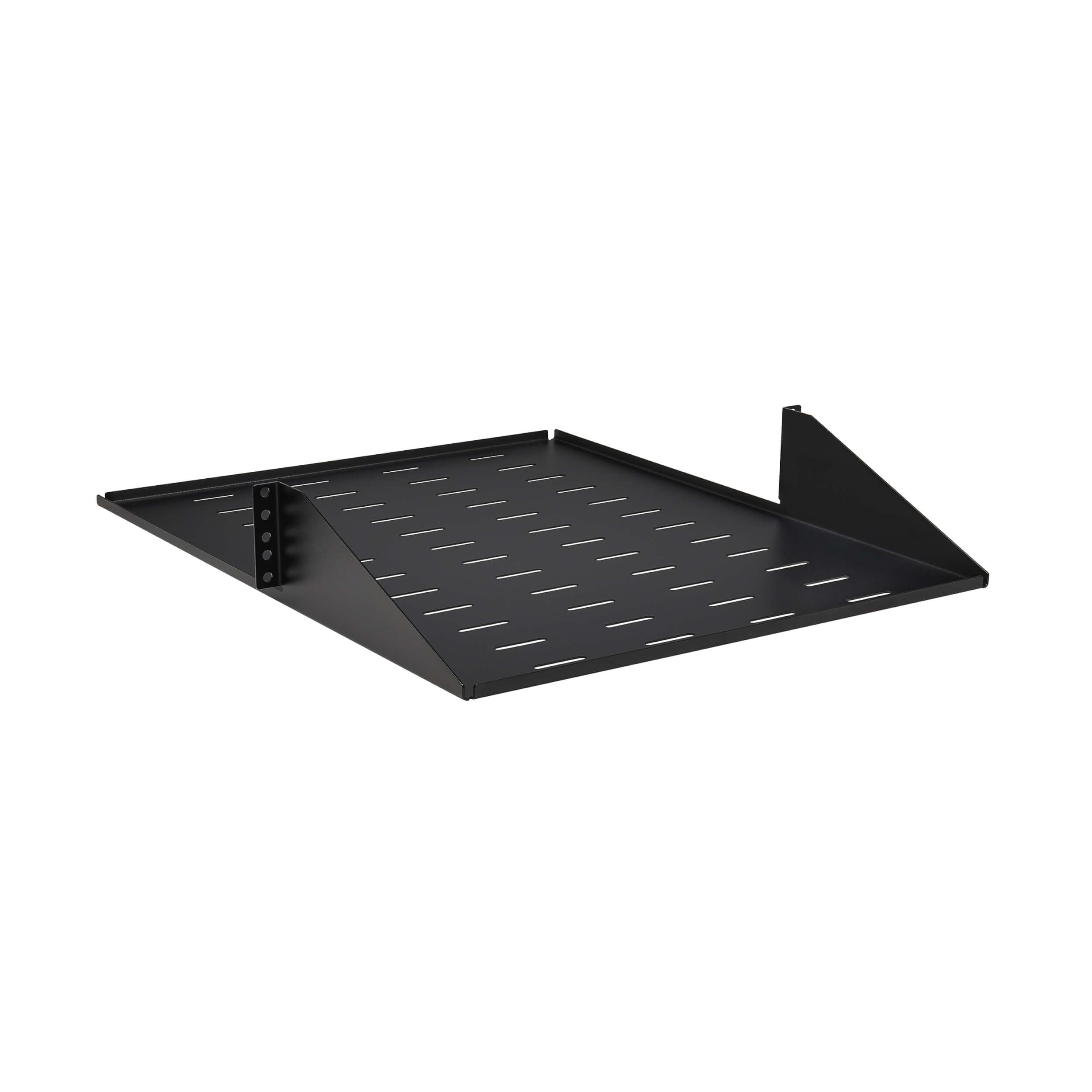 Polica pevná SmartRack 2U, nosnosť 45kg, hĺbka 546mm, montáž na stred, odvetrávaná