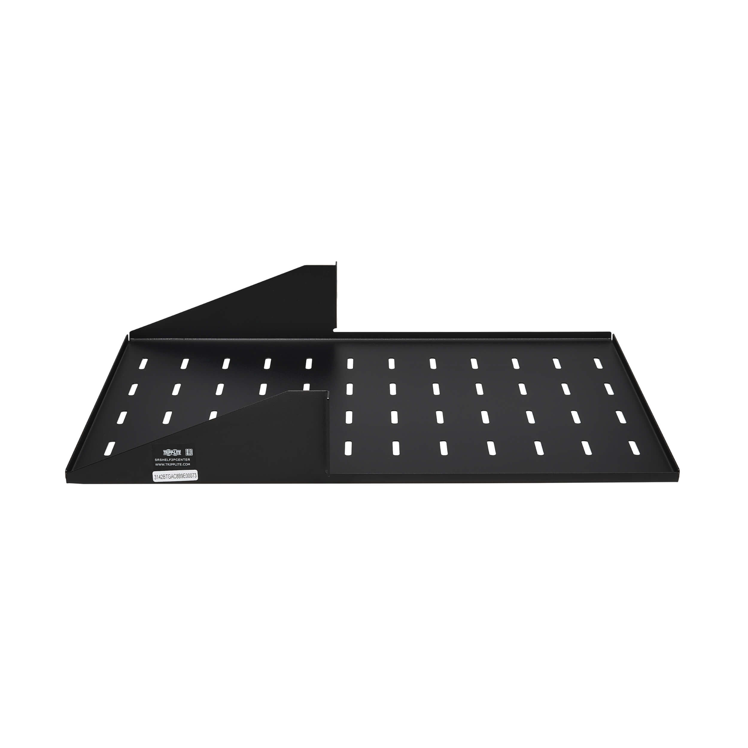 Polica pevná SmartRack 2U, nosnosť 45kg, hĺbka 546mm, montáž na stred, odvetrávaná 