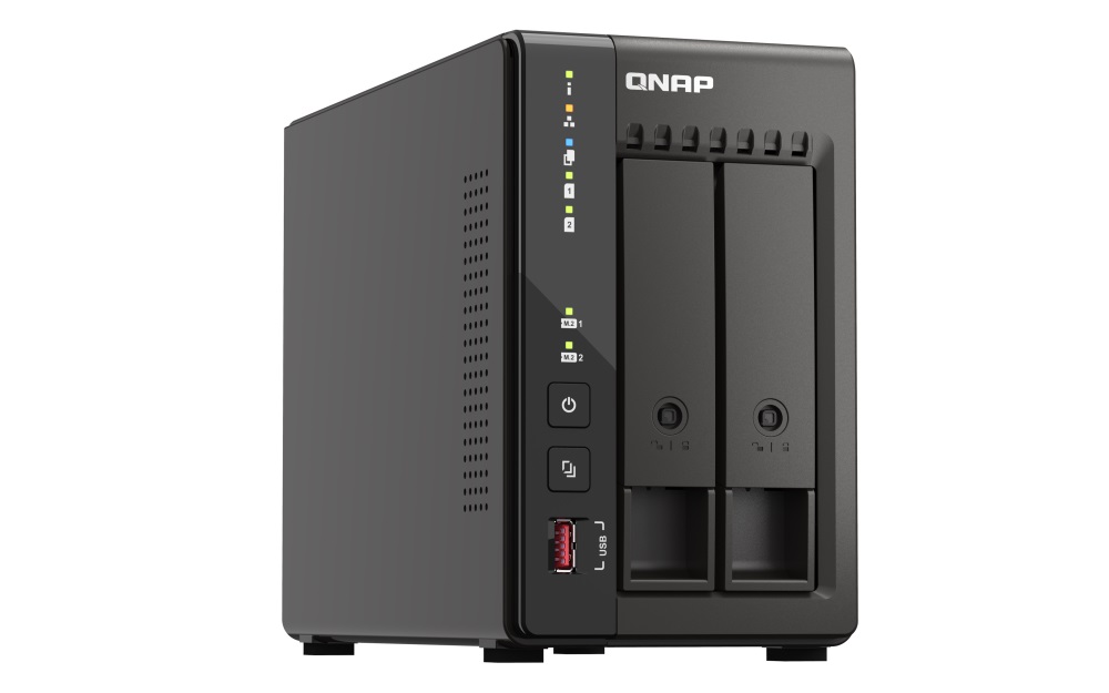 QNAP NVR QVP-21C (4core 2, 6GHz, 8GB RAM, 2xSATA, 2x2, 5GbE, 2xM.2 slot, 2xHDMI, kamery: 8 (max 16) 