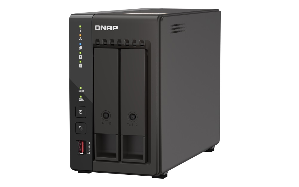 QNAP NVR QVP-21C (4core 2, 6GHz, 8GB RAM, 2xSATA, 2x2, 5GbE, 2xM.2 slot, 2xHDMI, kamery: 8 (max 16) 