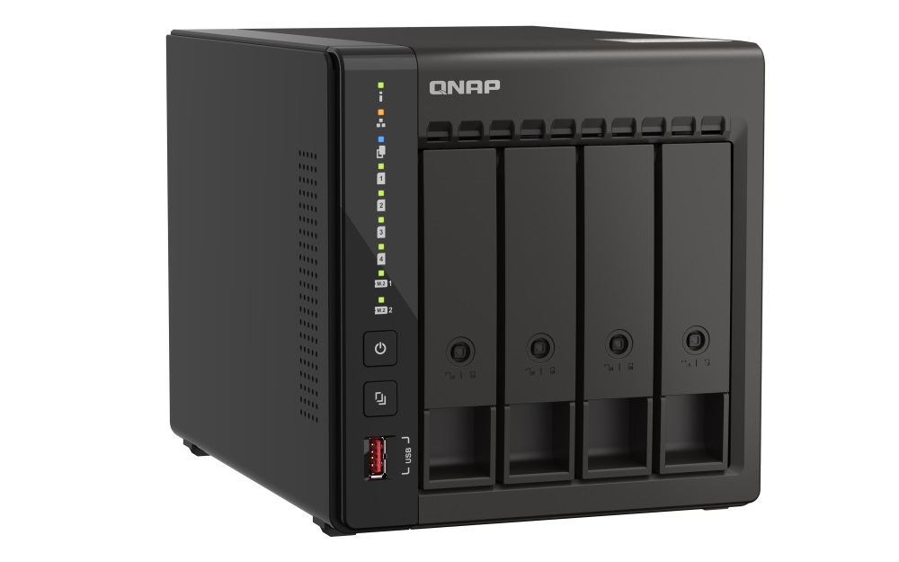 QNAP NVR QVP-41C (4core 2, 6GHz, 8GB RAM, 4xSATA, 2x2, 5GbE, 2xM.2 slot, 2xHDMI, kamery: 8 (max 24) 