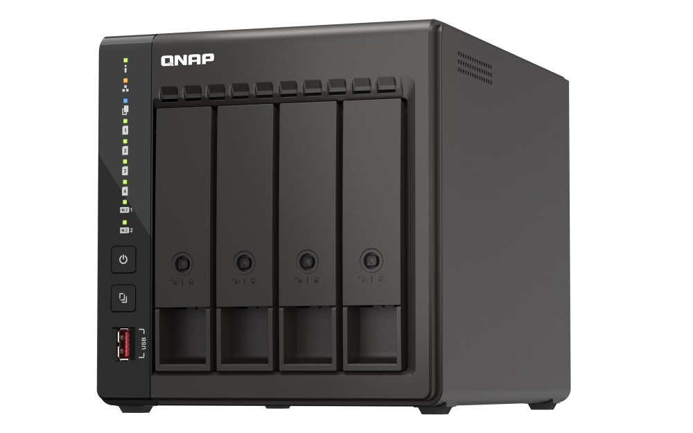 QNAP NVR QVP-41C (4core 2, 6GHz, 8GB RAM, 4xSATA, 2x2, 5GbE, 2xM.2 slot, 2xHDMI, kamery: 8 (max 24) 