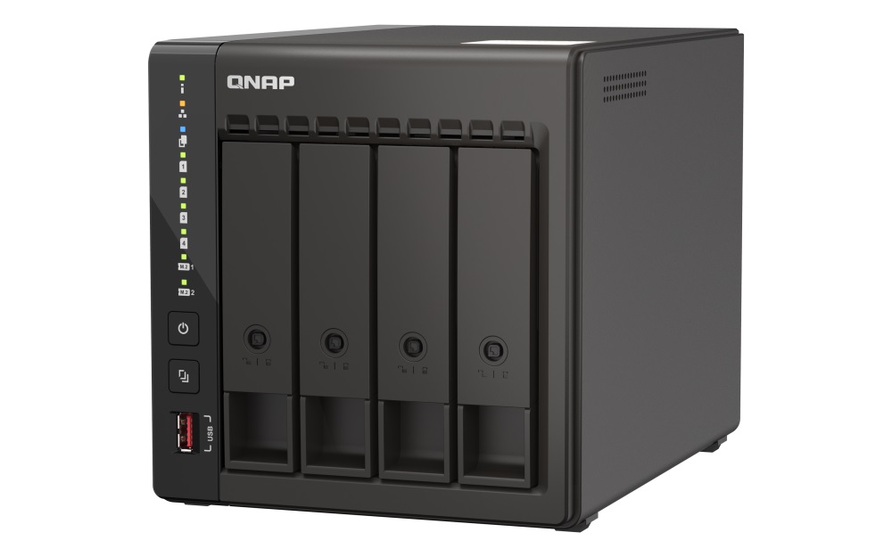 QNAP NVR QVP-41C (4core 2, 6GHz, 8GB RAM, 4xSATA, 2x2, 5GbE, 2xM.2 slot, 2xHDMI, kamery: 8 (max 24) 