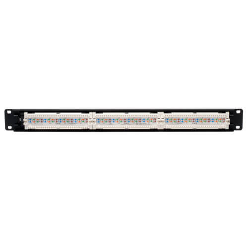 Patch panel pre montáž do racku 1U, 24x Cat6/ Cat5, 568B, RJ45 Ethernet 