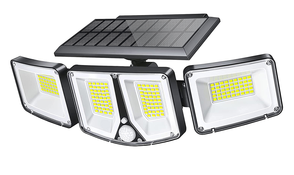 Vonkajšie solárne LED svetlo s pohybovým senzorom VIKING S180/ 1200lm/ 2200mAh/ 3 režimy/ IP65