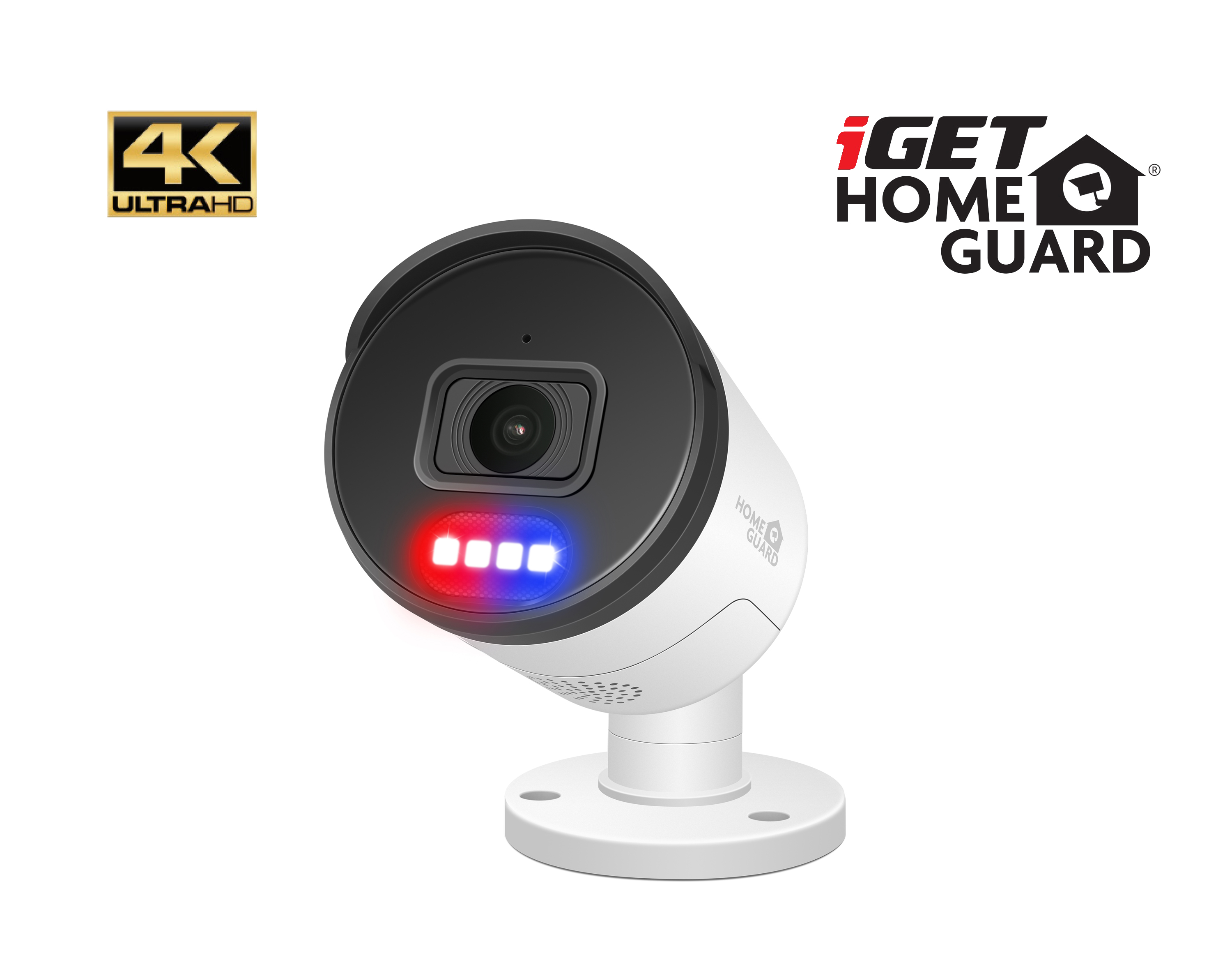iGET HGNHK938CAM - UltraHD 4K PoE IP kamera, SMART detekcia, IP66, zvuk, nočný prísvit 40m, ONVIF 2.6 