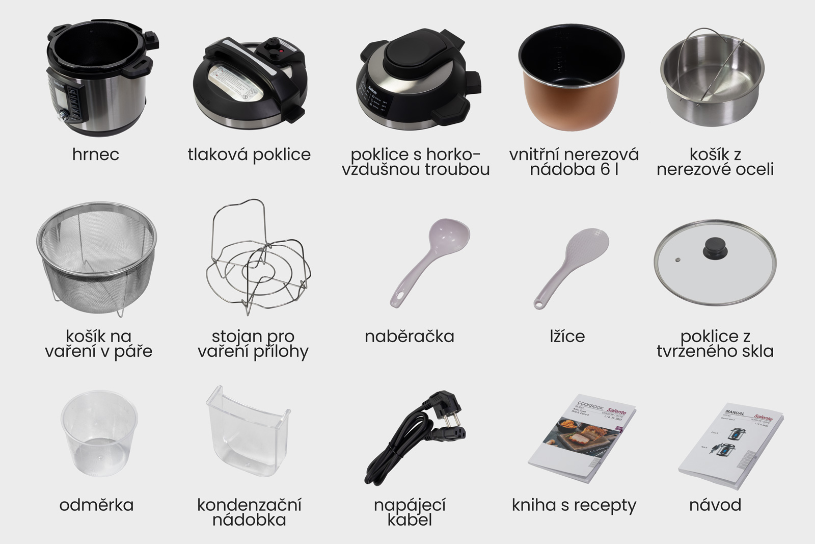 Salente Ario II, multifunkčný hrniec s teplovzdušnou rúrou 