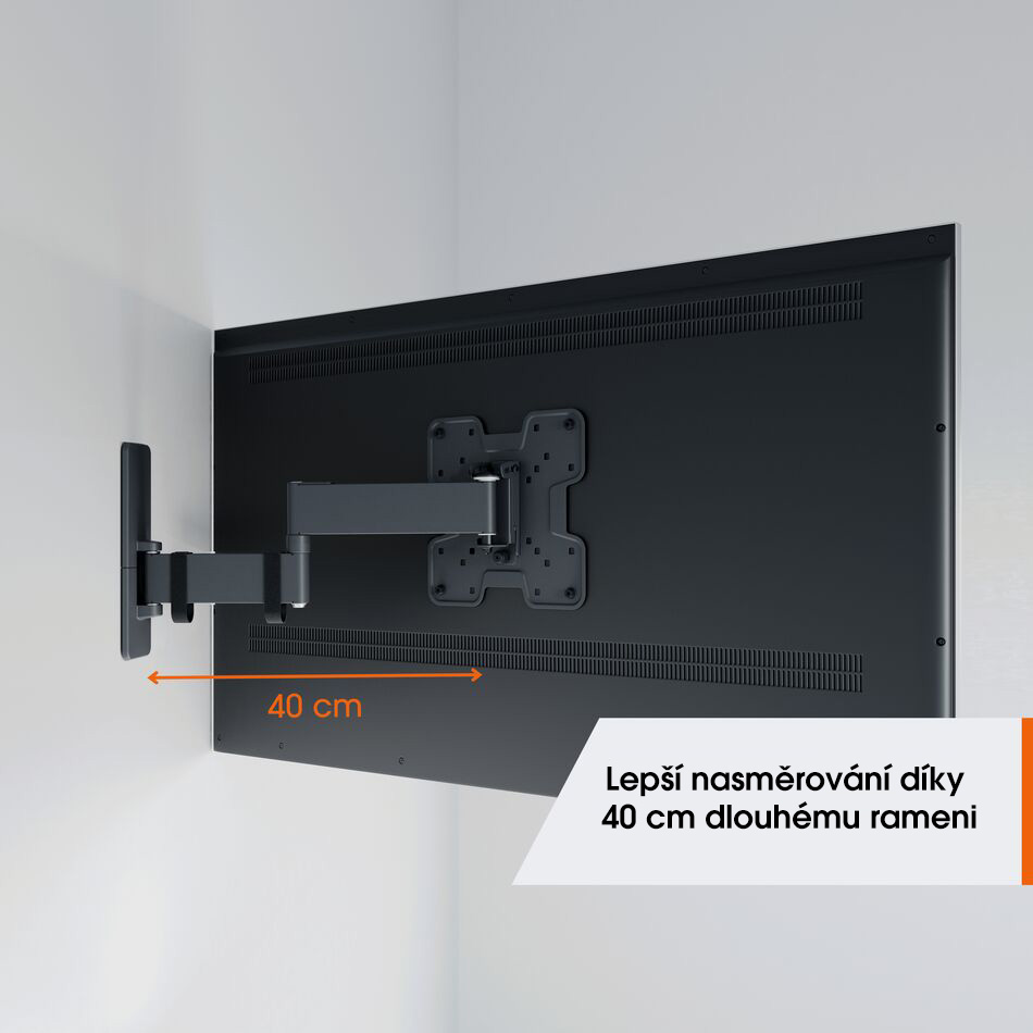 Vogel"s TVM 1243, TV rameno s 3 kĺbmi pre obrazovky 19-43", 15 kg 