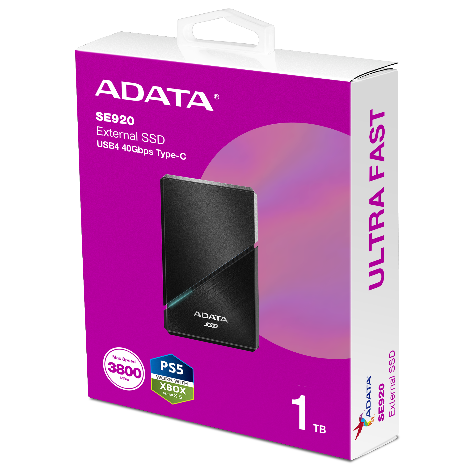 ADATA SE920/ 1TB/ SSD/ Externá/ Čierna/ 5R 