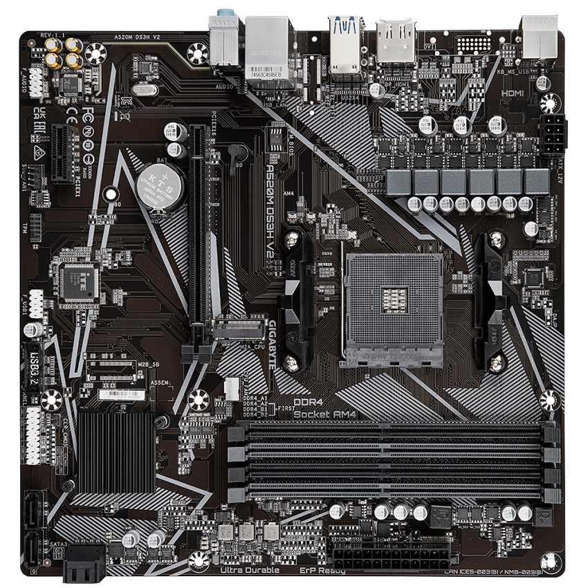 GIGABYTE A520M DS3H V2/ AM4/ mATX 