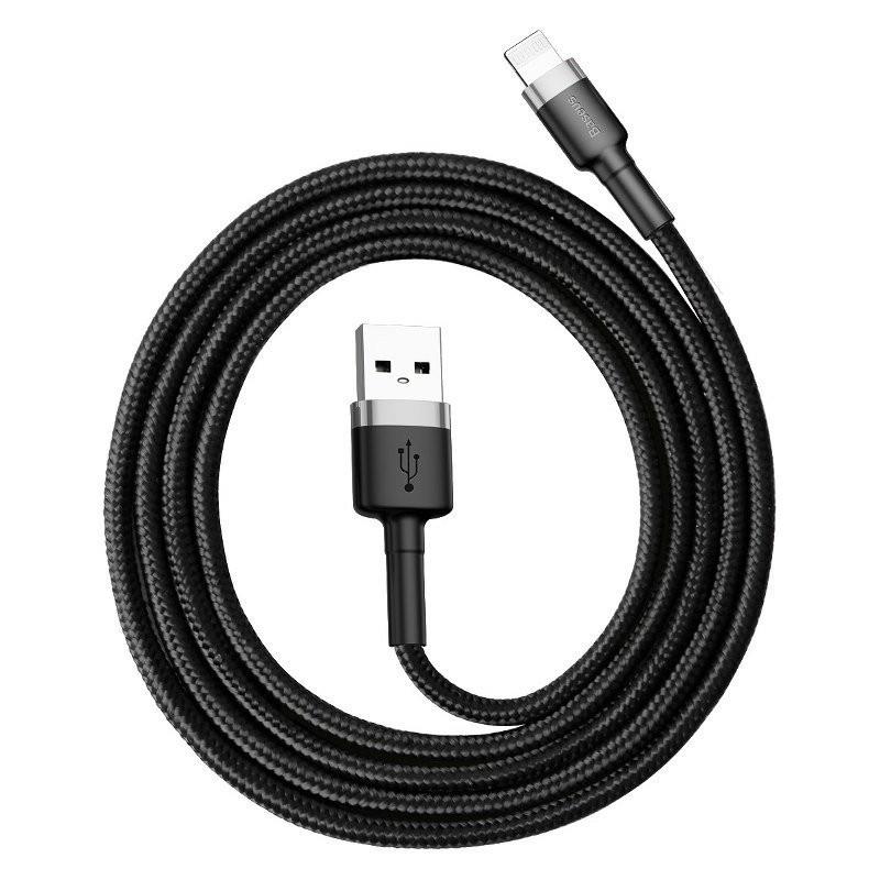 Baseus dátový kábel Cafule Lightning 1m 2, 4A šedo-čierny