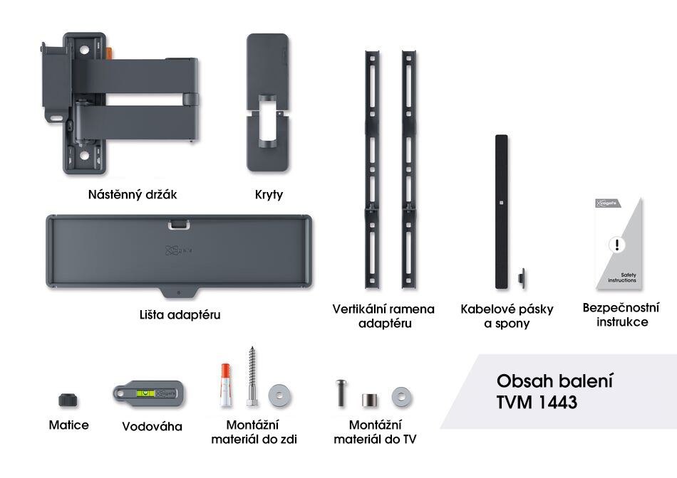 Vogel"s TVM1443, TV rameno s 3 kĺbmi pre displeje 32-65", 25 kg 