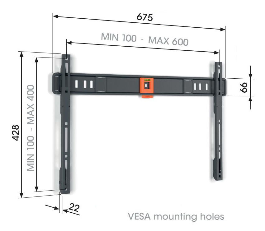 Vogel"s TVM 1603, fixný TV držiak pre obrazovky 40-100", 75 kg 