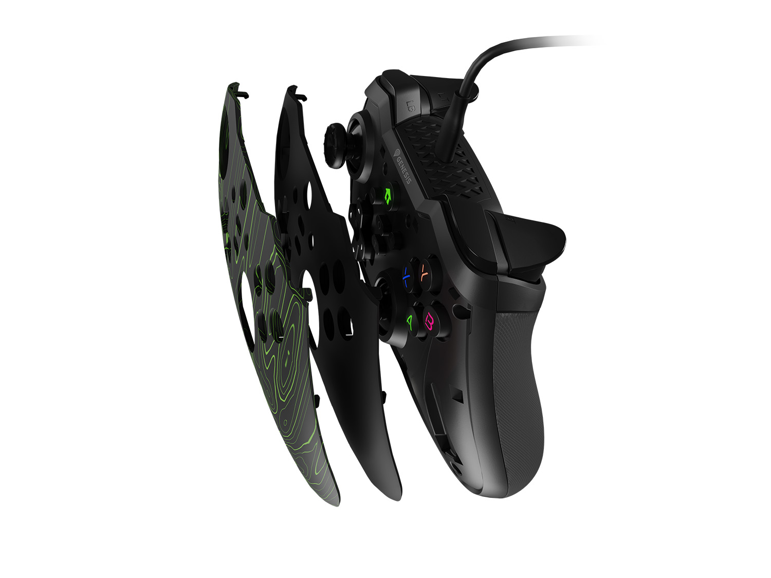 Drôtový gamepad Genesis MANGAN 300, pre PC/ Switch/ Mobil, čierny 