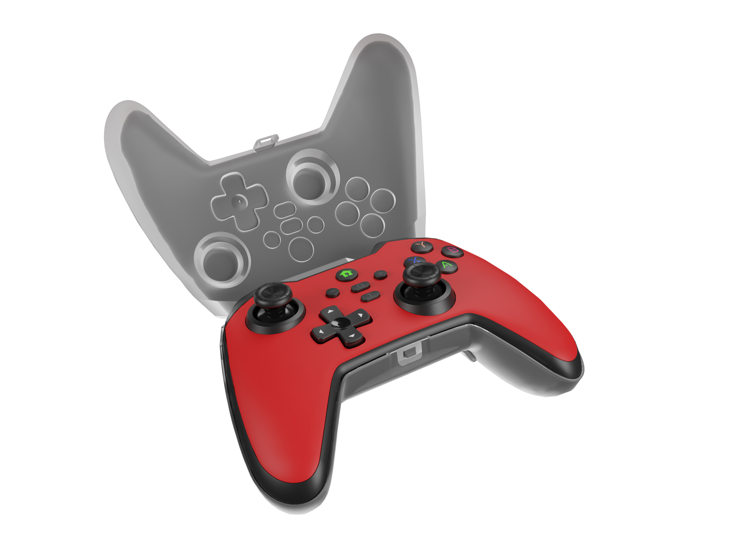 Drôtový gamepad Genesis MANGAN 300, pre PC/ Switch/ Mobil, červený 