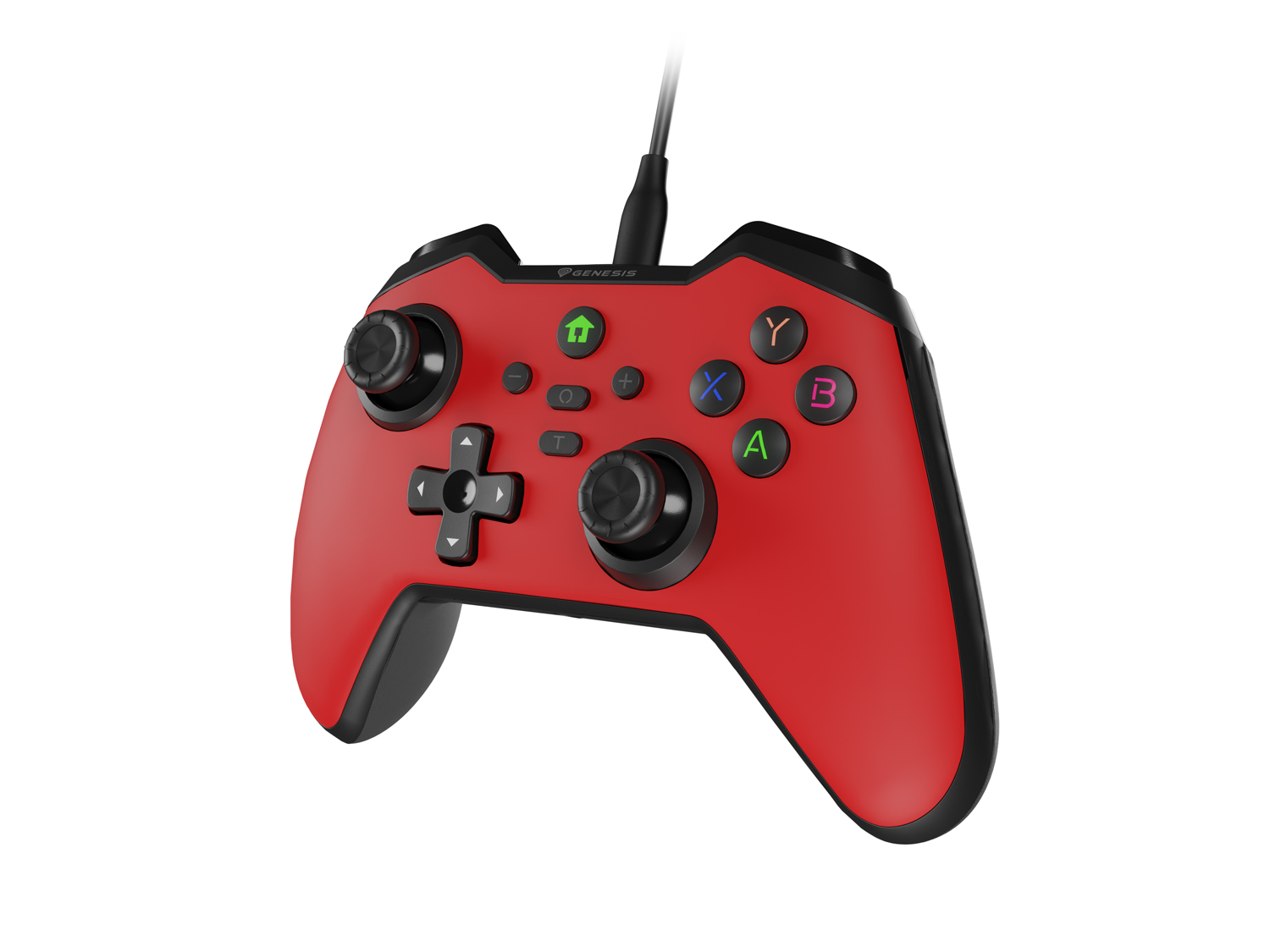 Drôtový gamepad Genesis MANGAN 300, pre PC/ Switch/ Mobil, červený 