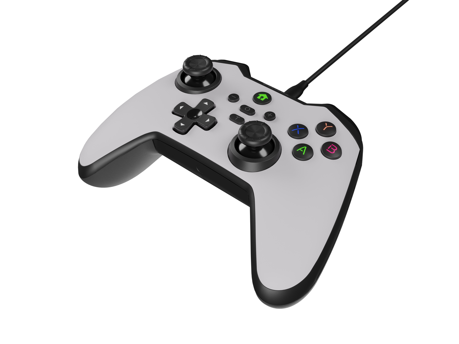 Drôtový gamepad Genesis MANGAN 300, pre PC/ Switch/ Mobil, biely 