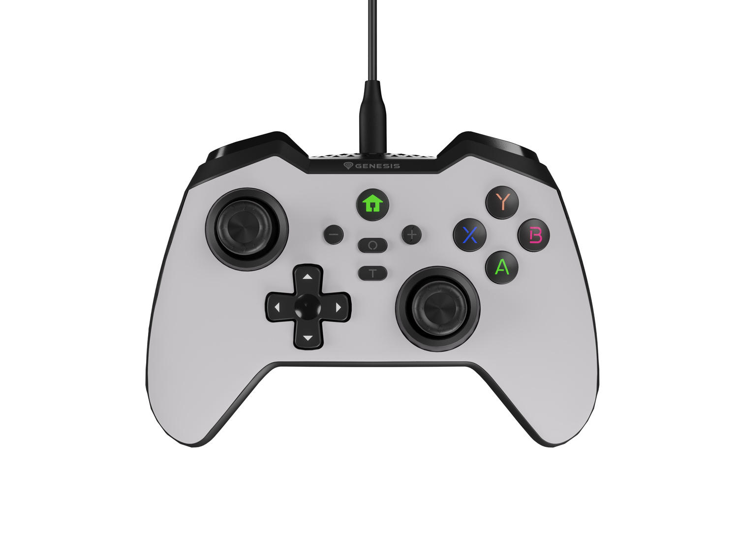 Drôtový gamepad Genesis MANGAN 300, pre PC/ Switch/ Mobil, biely