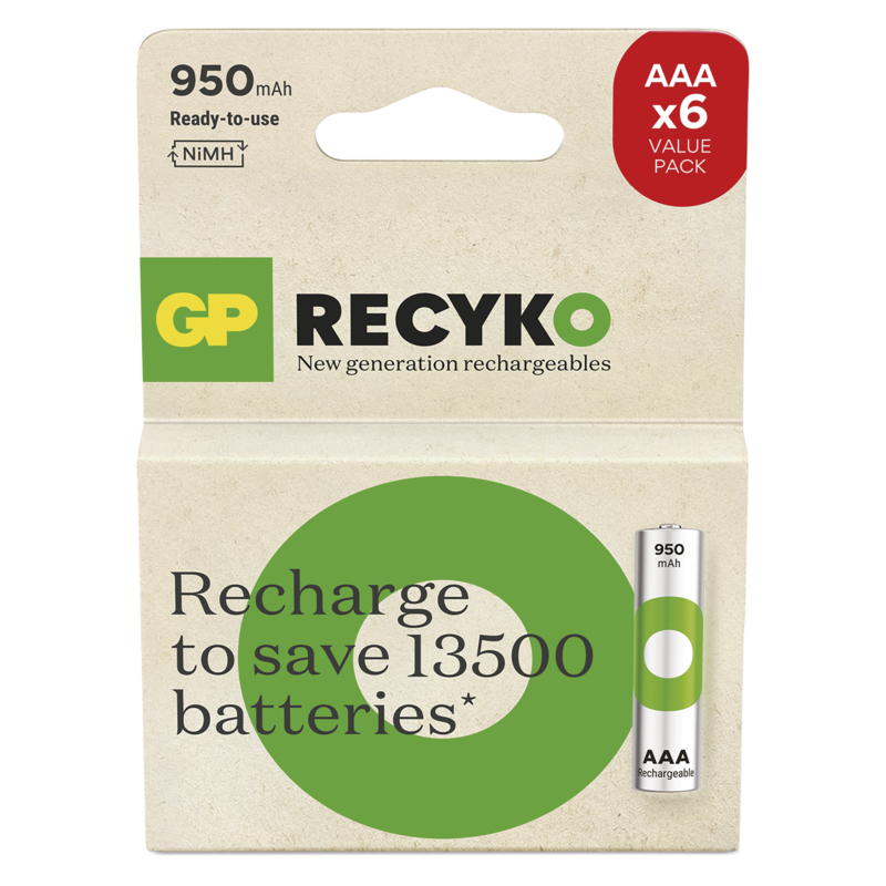 GP Nabíjací bat.ReCyko 950 AAA (HR03)-6ks 