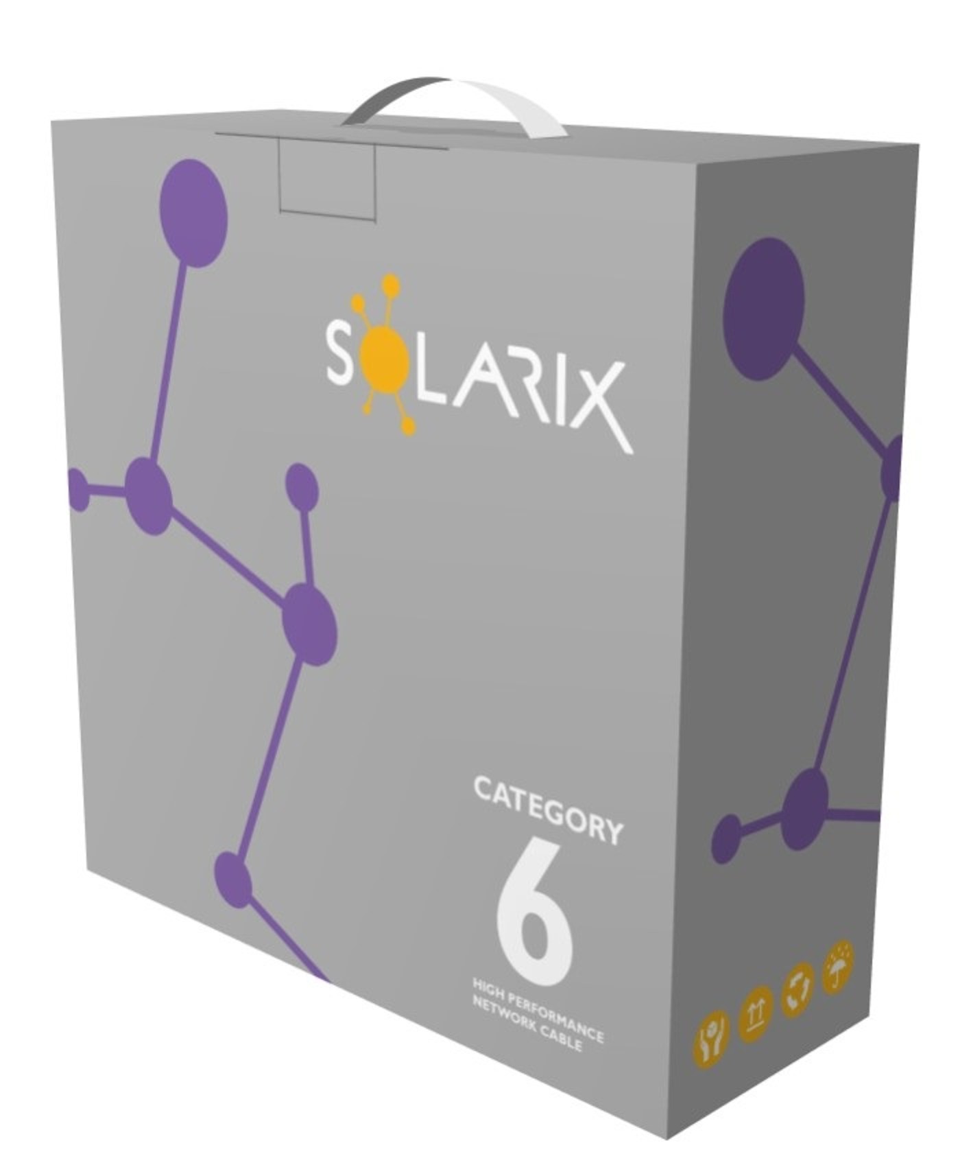 Inštalačný kábel Solarix CAT6 UTP LSOH Dca-s2, d2, a1 100m/ box SXKD-6-UTP-LSOH 