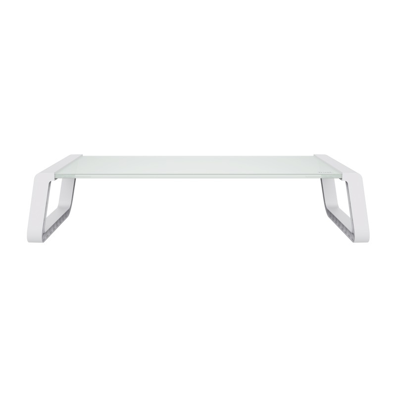 TRUST MONTA GLASS MONITOR STAND WHT 