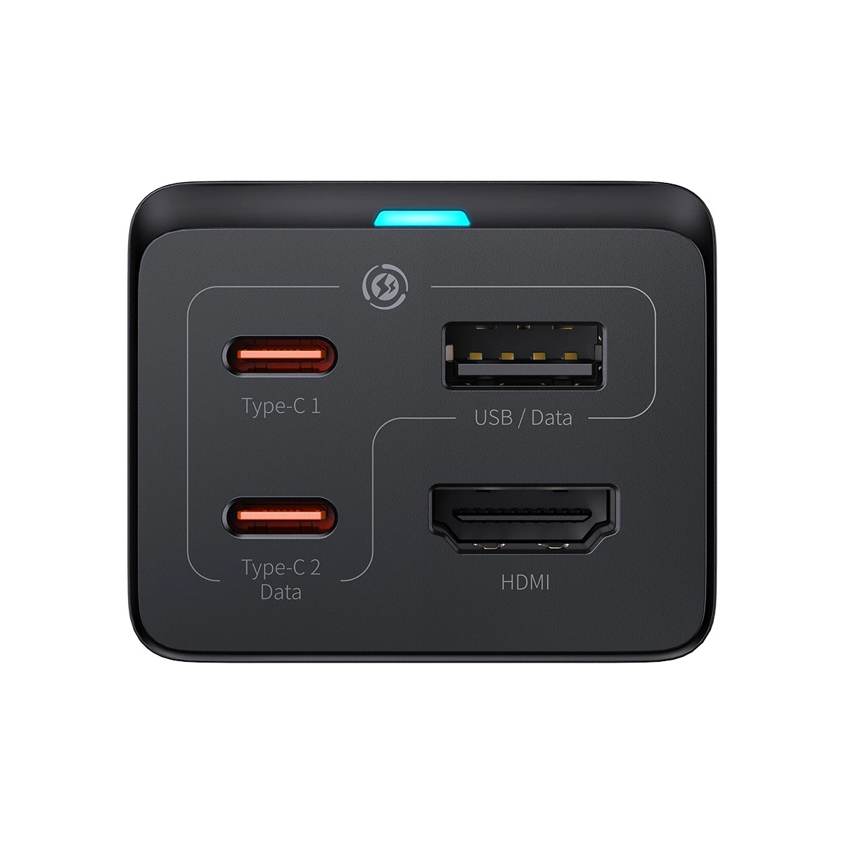 Baseus Nabíjačka do siete GaN5 Pro 2x USB-C/ USB-A/ HDMI 67W kábel 1.5m/ USB-C kábel 1m čierna 