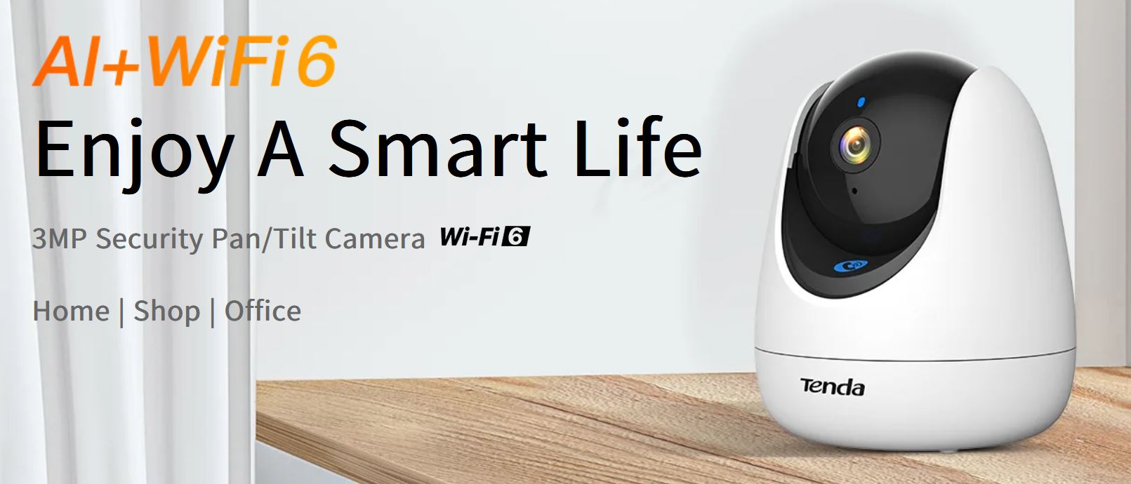Tenda RP3 Pro AI Security 2K (3MP) WiFi 6 otočná kamera, nočné videnie, audio, WPA3, AX300 